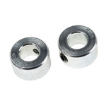 RS PRO Shaft Collar One Piece Set Screw, Bore 9mm, OD 18mm, W 10mm, Steel