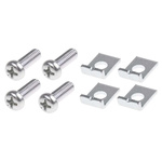 RS PRO Aluminium Gear Rack Rail Fixing Kit, 11.4mm Long