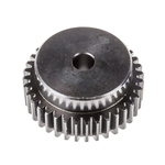 RS PRO Steel 36 Teeth Spur Gear, 1.5 Module, 10mm Bore Diam, 54mm Pitch Diam, 45mm Hub Diam