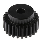 RS PRO Steel 24 Teeth Spur Gear, 2 Module, 12mm Bore Diam, 48mm Pitch Diam, 38mm Hub Diam