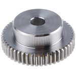 RS PRO Stainless Steel 50 Teeth Spur Gear, 1 Module, 10mm Bore Diam, 50mm Pitch Diam, 35mm Hub Diam
