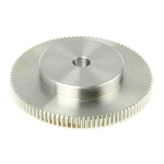 RS PRO Stainless Steel 100 Teeth Spur Gear, 1 Module, 12mm Bore Diam, 100mm Pitch Diam, 60mm Hub Diam