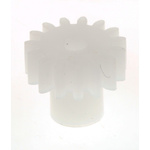 RS PRO POM 15 Teeth Spur Gear, 0.5 Module, 2mm Bore Diam, 7.5mm Pitch Diam, 4.5mm Hub Diam