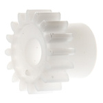 RS PRO POM 16 Teeth Spur Gear, 0.5 Module, 3mm Bore Diam, 8mm Pitch Diam, 6mm Hub Diam