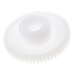 RS PRO POM 56 Teeth Spur Gear, 0.5 Module, 6mm Bore Diam, 28mm Pitch Diam, 14mm Hub Diam