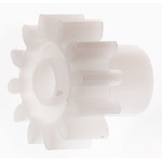 RS PRO POM 12 Teeth Spur Gear, 0.8 Module, 3mm Bore Diam, 9.6mm Pitch Diam, 6mm Hub Diam