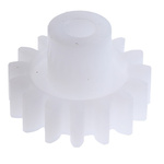 RS PRO POM 15 Teeth Spur Gear, 0.8 Module, 3mm Bore Diam, 12mm Pitch Diam, 6mm Hub Diam