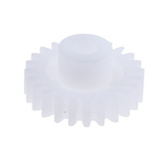 RS PRO POM 24 Teeth Spur Gear, 1 Module, 5mm Bore Diam, 24mm Pitch Diam, 11.7mm Hub Diam