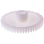 RS PRO POM 50 Teeth Spur Gear, 1 Module, 8mm Bore Diam, 50mm Pitch Diam, 16mm Hub Diam