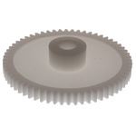 RS PRO POM 60 Teeth Spur Gear, 1 Module, 8mm Bore Diam, 60mm Pitch Diam, 18mm Hub Diam