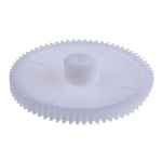 RS PRO POM 70 Teeth Spur Gear, 1 Module, 8mm Bore Diam, 70mm Pitch Diam, 18mm Hub Diam