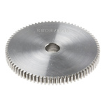 RS PRO Steel 80 Teeth Spur Gear, 0.8 Module, 10mm Bore Diam, 64mm Pitch Diam, 22mm Hub Diam