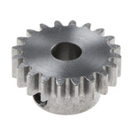 RS PRO Steel 20 Teeth Spur Gear, 1 Module, 6mm Bore Diam, 20mm Pitch Diam, 14mm Hub Diam