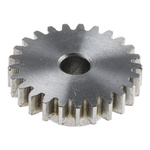 RS PRO Steel 25 Teeth Spur Gear, 1 Module, 6mm Bore Diam, 25mm Pitch Diam, 14mm Hub Diam