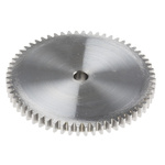 RS PRO Steel 60 Teeth Spur Gear, 1 Module, 6mm Bore Diam, 60mm Pitch Diam, 14mm Hub Diam