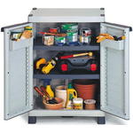 RS PRO PP Grey Modular Shelving Base Cabinet, 976mm, 700mm x 438mm