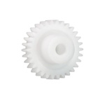 Igus Iguform S270 24 Teeth Spur Gear, 1 Module, 6mm Bore Diam, 24mm Pitch Diam, 15mm Hub Diam
