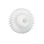 Igus Iguform S270 28 Teeth Spur Gear, 1 Module, 6mm Bore Diam, 28mm Pitch Diam, 15mm Hub Diam