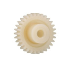 Igus Igutek P360 12 Teeth Spur Gear, 0.5 Module, 2mm Bore Diam, 6mm Pitch Diam, 4mm Hub Diam