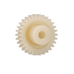 Igus Igutek P360 16 Teeth Spur Gear, 0.5 Module, 3mm Bore Diam, 8mm Pitch Diam, 6mm Hub Diam