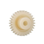 Igus Iguform S270 19 Teeth Spur Gear, 0.5 Module, 4mm Bore Diam, 9.5mm Pitch Diam, 7.8mm Hub Diam