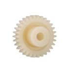 Igus Iguform S270 20 Teeth Spur Gear, 0.5 Module, 4mm Bore Diam, 10mm Pitch Diam, 7.9mm Hub Diam