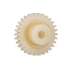 Igus Igutek P360 23 Teeth Spur Gear, 0.5 Module, 4mm Bore Diam, 11.5mm Pitch Diam, 9.9mm Hub Diam