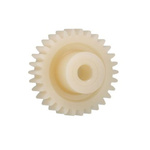 Igus Igutek P360 28 Teeth Spur Gear, 0.5 Module, 4mm Bore Diam, 14mm Pitch Diam, 10mm Hub Diam