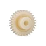 Igus Iguform S270 35 Teeth Spur Gear, 0.5 Module, 4mm Bore Diam, 17.5mm Pitch Diam, 12mm Hub Diam