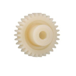 Igus Iguform S270 50 Teeth Spur Gear, 0.5 Module, 6mm Bore Diam, 25mm Pitch Diam, 15mm Hub Diam