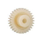 Igus Igutek P360 54 Teeth Spur Gear, 0.5 Module, 6mm Bore Diam, 27mm Pitch Diam, 15mm Hub Diam