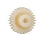 Igus Iguform S270 13 Teeth Spur Gear, 0.7 Module, 3mm Bore Diam, 9.1mm Pitch Diam, 6mm Hub Diam