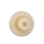 Igus Iguform S270 27 Teeth Spur Gear, 0.7 Module, 6mm Bore Diam, 18.9mm Pitch Diam, 9mm Hub Diam