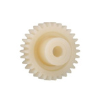 Igus Iguform S270 40 Teeth Spur Gear, 0.7 Module, 6mm Bore Diam, 28mm Pitch Diam, 15mm Hub Diam