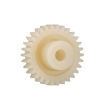 Igus Iguform S270 45 Teeth Spur Gear, 0.7 Module, 6mm Bore Diam, 31.5mm Pitch Diam, 18mm Hub Diam