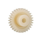 Igus Iguform S270 52 Teeth Spur Gear, 0.7 Module, 8mm Bore Diam, 36.4mm Pitch Diam, 18mm Hub Diam