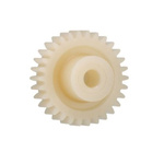 Igus Igutek P360 16 Teeth Spur Gear, 1 Module, 4mm Bore Diam, 16mm Pitch Diam, 9mm Hub Diam