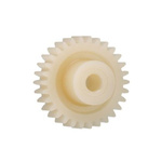 Igus Igutek P360 17 Teeth Spur Gear, 1 Module, 4mm Bore Diam, 17mm Pitch Diam, 9mm Hub Diam