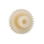 Igus Igutek P360 18 Teeth Spur Gear, 1 Module, 4mm Bore Diam, 18mm Pitch Diam, 9mm Hub Diam