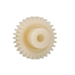 Igus Igutek P360 27 Teeth Spur Gear, 1 Module, 6mm Bore Diam, 27mm Pitch Diam, 15mm Hub Diam