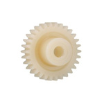 Igus Igutek P360 32 Teeth Spur Gear, 1 Module, 6mm Bore Diam, 32mm Pitch Diam, 18mm Hub Diam