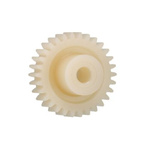 Igus Igutek P360 35 Teeth Spur Gear, 1 Module, 8mm Bore Diam, 35mm Pitch Diam, 18mm Hub Diam