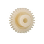 Igus Iguform S270 54 Teeth Spur Gear, 1 Module, 8mm Bore Diam, 54mm Pitch Diam, 21mm Hub Diam