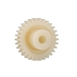 Igus Igutek P360 60 Teeth Spur Gear, 1 Module, 8mm Bore Diam, 60mm Pitch Diam, 21mm Hub Diam