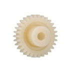 Igus Igutek P360 64 Teeth Spur Gear, 1 Module, 10mm Bore Diam, 64mm Pitch Diam, 21mm Hub Diam