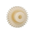 Igus Igutek P360 12 Teeth Spur Gear, 1.25 Module, 5mm Bore Diam, 15mm Pitch Diam, 9mm Hub Diam