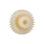 Igus Igutek P360 14 Teeth Spur Gear, 2 Module, 8mm Bore Diam, 28mm Pitch Diam, 18.5mm Hub Diam