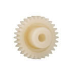 Igus Igutek P360 15 Teeth Spur Gear, 2 Module, 8mm Bore Diam, 30mm Pitch Diam, 18.5mm Hub Diam