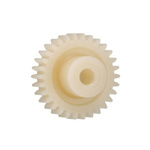 Igus Iguform S270 16 Teeth Spur Gear, 2 Module, 8mm Bore Diam, 32mm Pitch Diam, 17.5mm Hub Diam