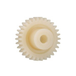 Igus Igutek P360 18 Teeth Spur Gear, 2 Module, 8mm Bore Diam, 36mm Pitch Diam, 17.5mm Hub Diam